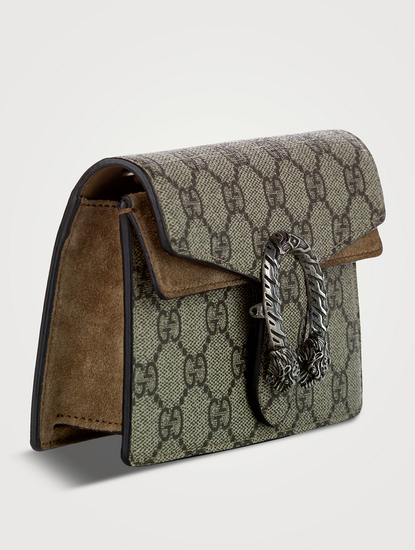 Gucci Pouch Blue Blooms Beige/Ebony in Canvas with Silver-Tone - US