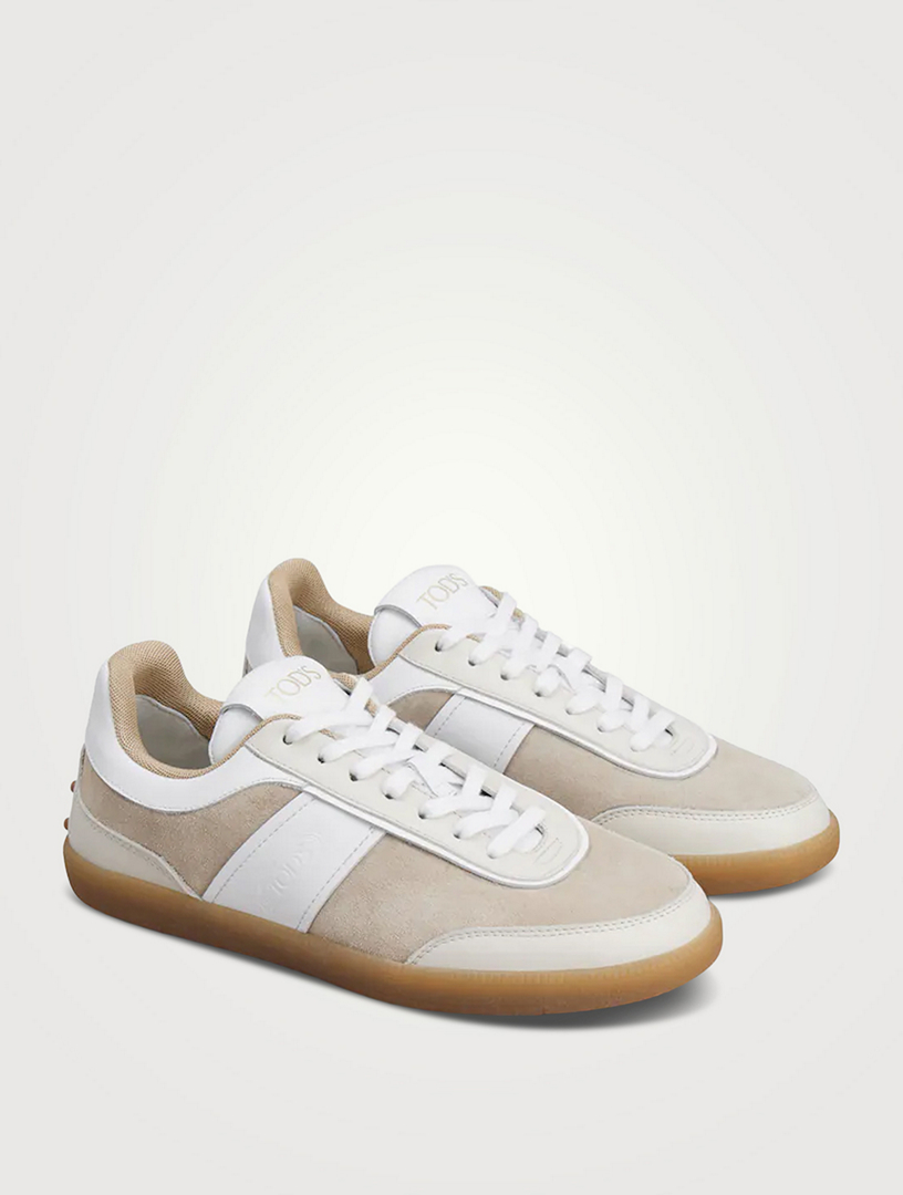 スニーカー TOD'S Smooth Leather and Suede Tabs Sneakers Man MULTICOLOUR Tod's Tabs Sneakers in Smooth Leather and