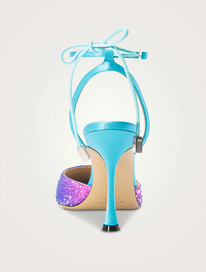 Galactic Crystalized Satin Pumps