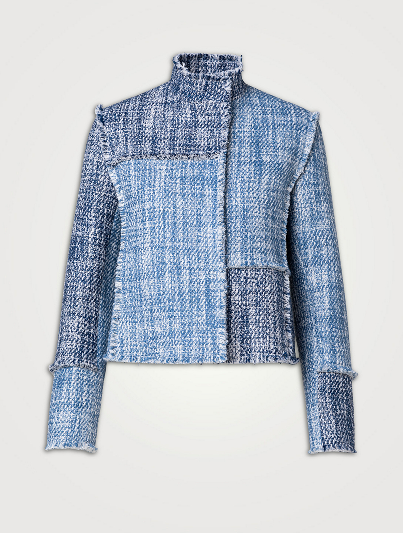 AKRIS PUNTO Patchwork Tweed Jacket Holt Renfrew