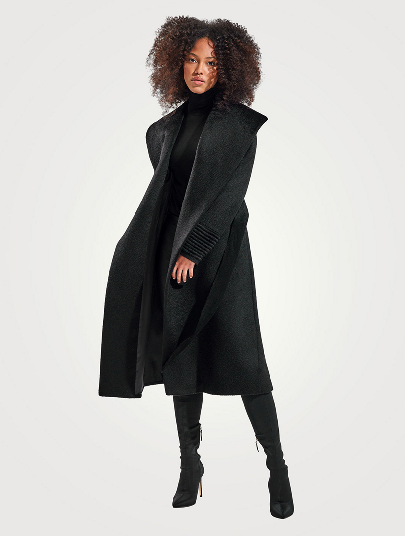 SENTALER Belted Suri Alpaca Wool Wrap Coat Holt Renfrew