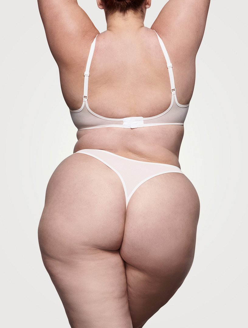 Skims Bridal Mesh Micro Thong in Marble **New with Tags**