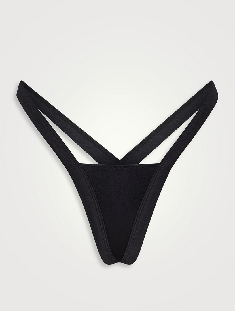 SKIMS Stretch-Satin Butterfly Thong