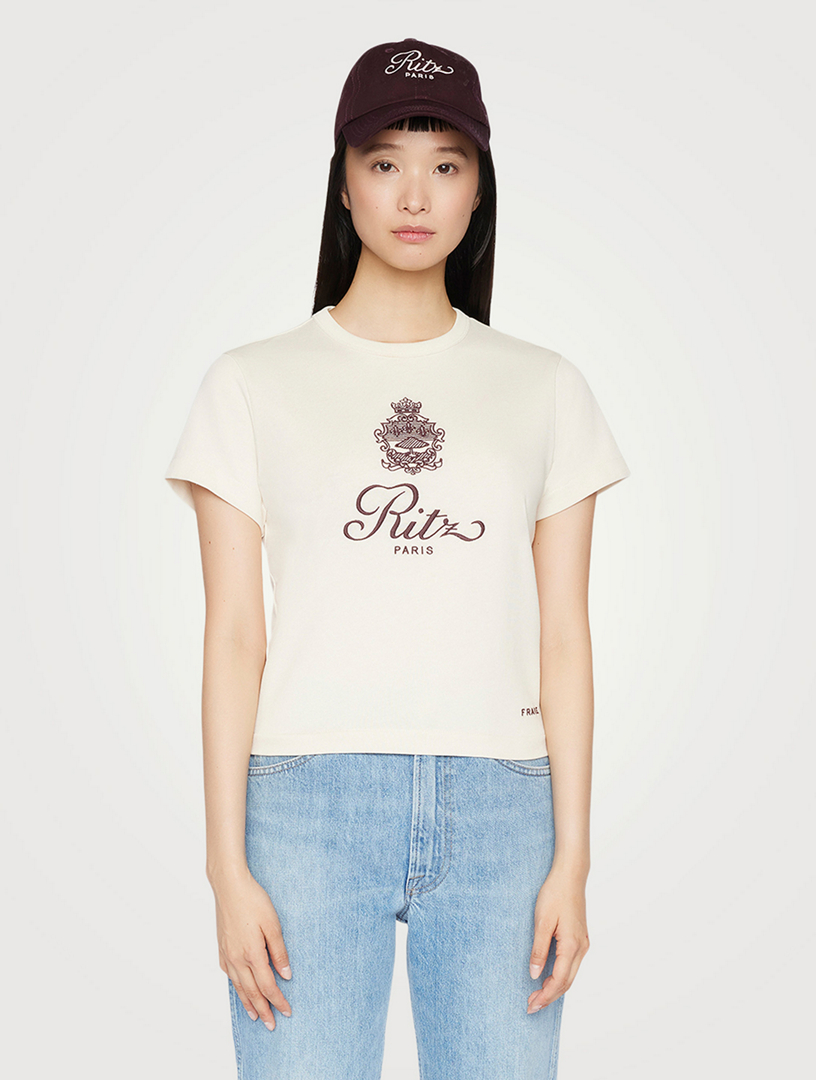 関税込【Ritz Paris】Women's t-shirt - white - Women's t-shirt - white - Ritz Paris x FRAME | Ritz Paris