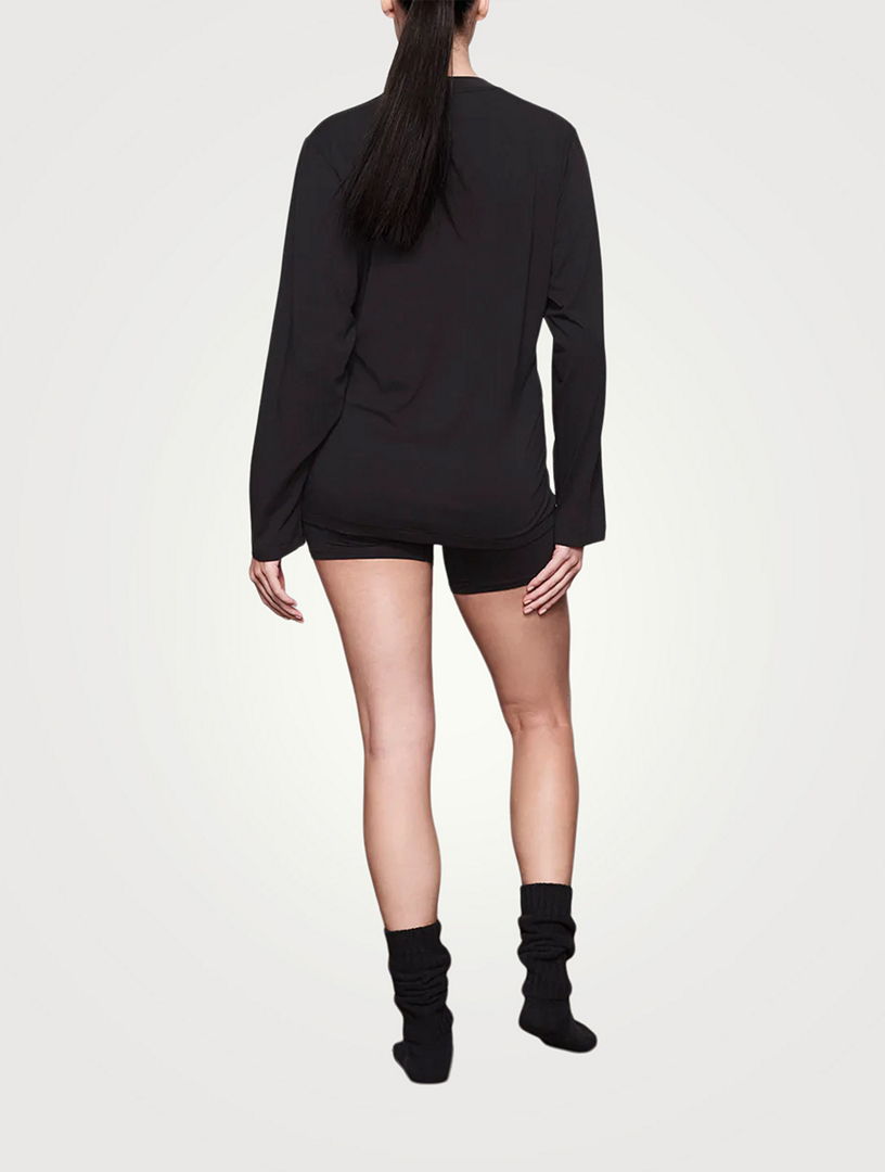 【HI FI FNK】Cream Longsleeve SKIMS Long Sleeve T-Shirt | Holt Renfrew
