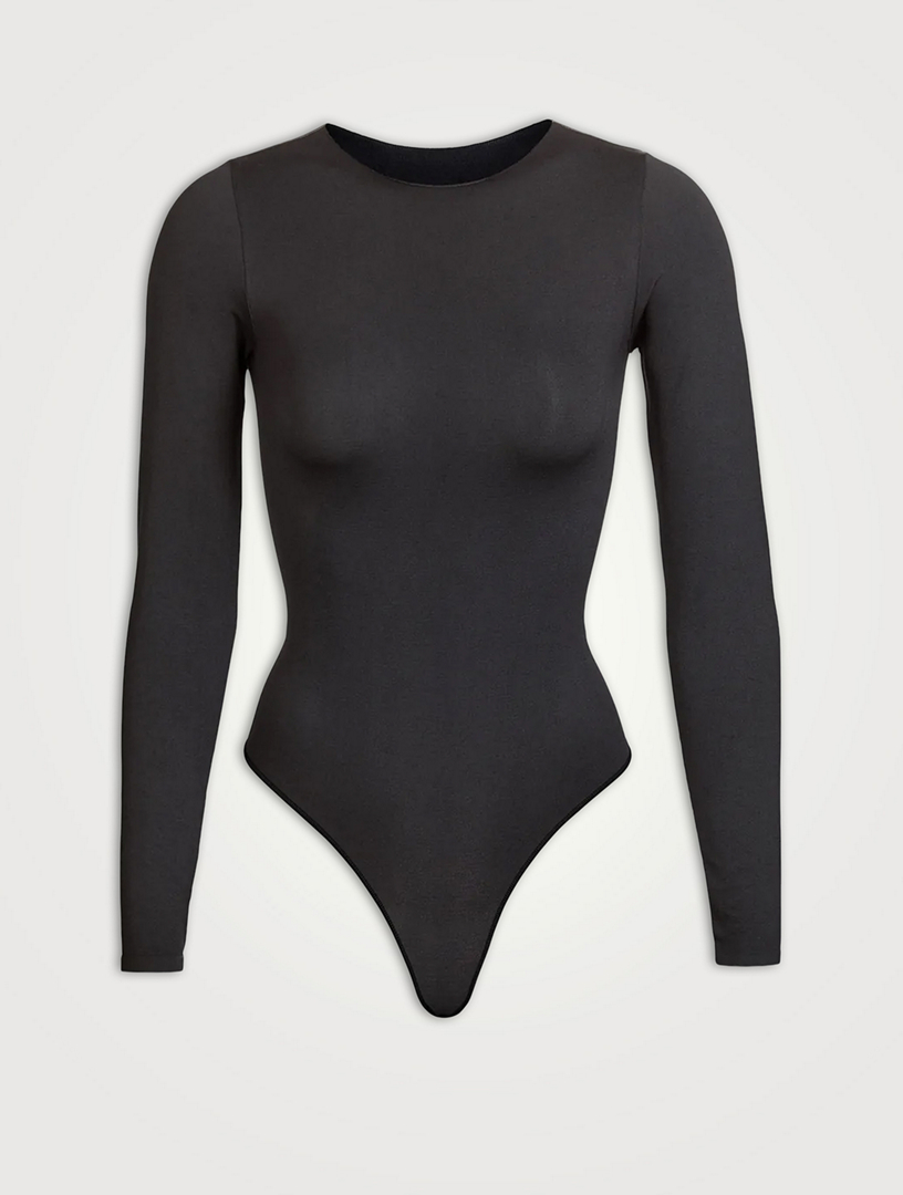 SKIMS Fits Everybody Long-Sleeve Crewneck Bodysuit