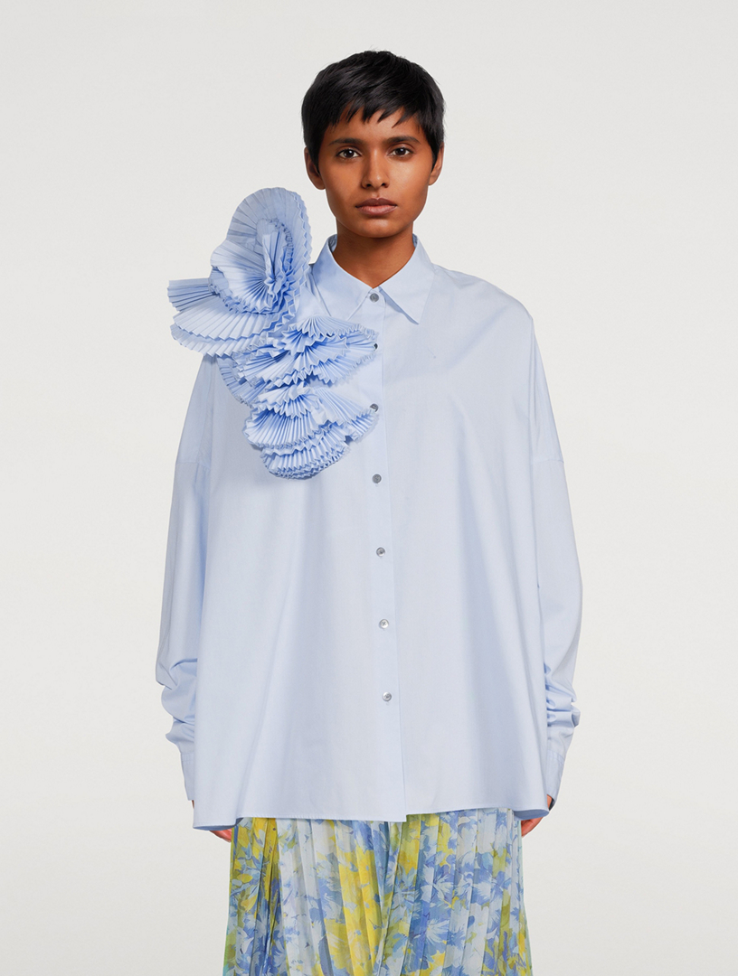 トップス Dries Van Noten Pleated Fan Shirt Dries Van Noten Pleated Fan Shirt