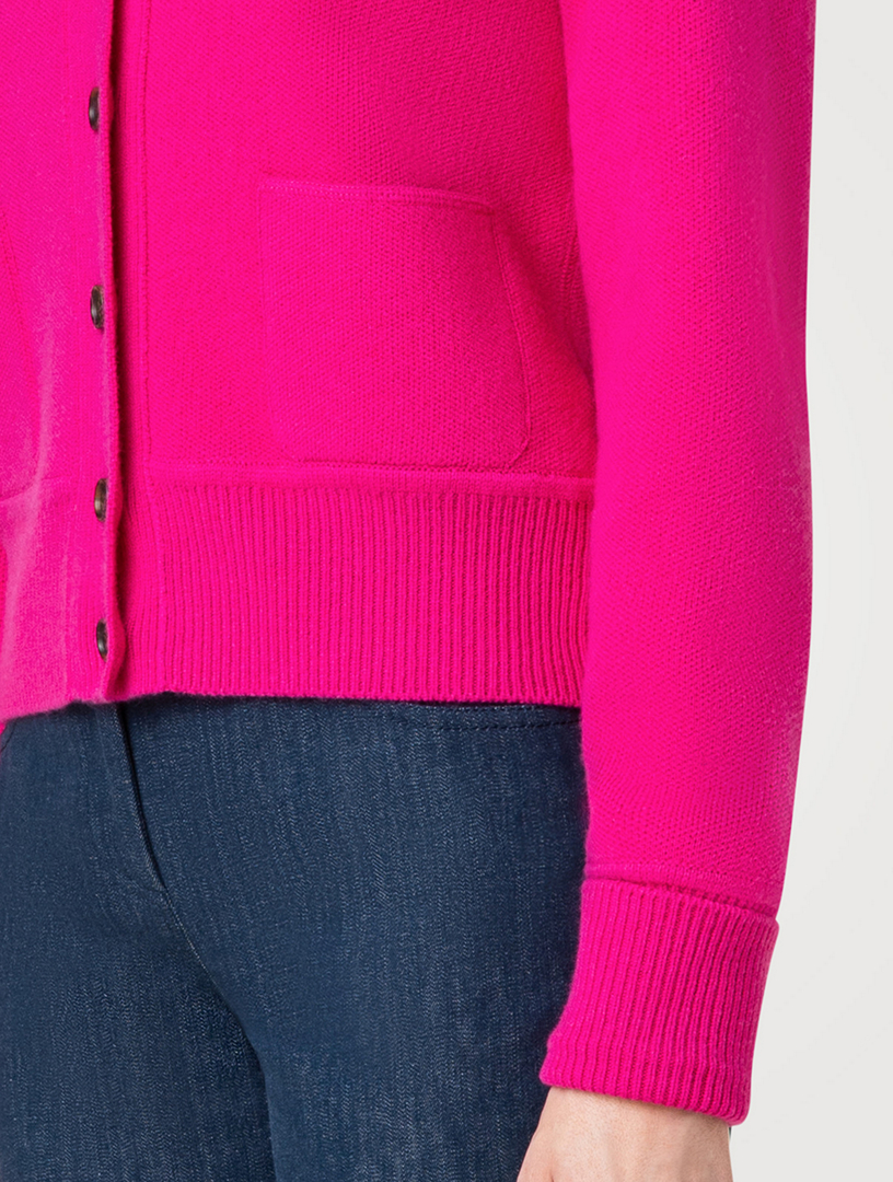 Hot pink cashmere outlet cardigan