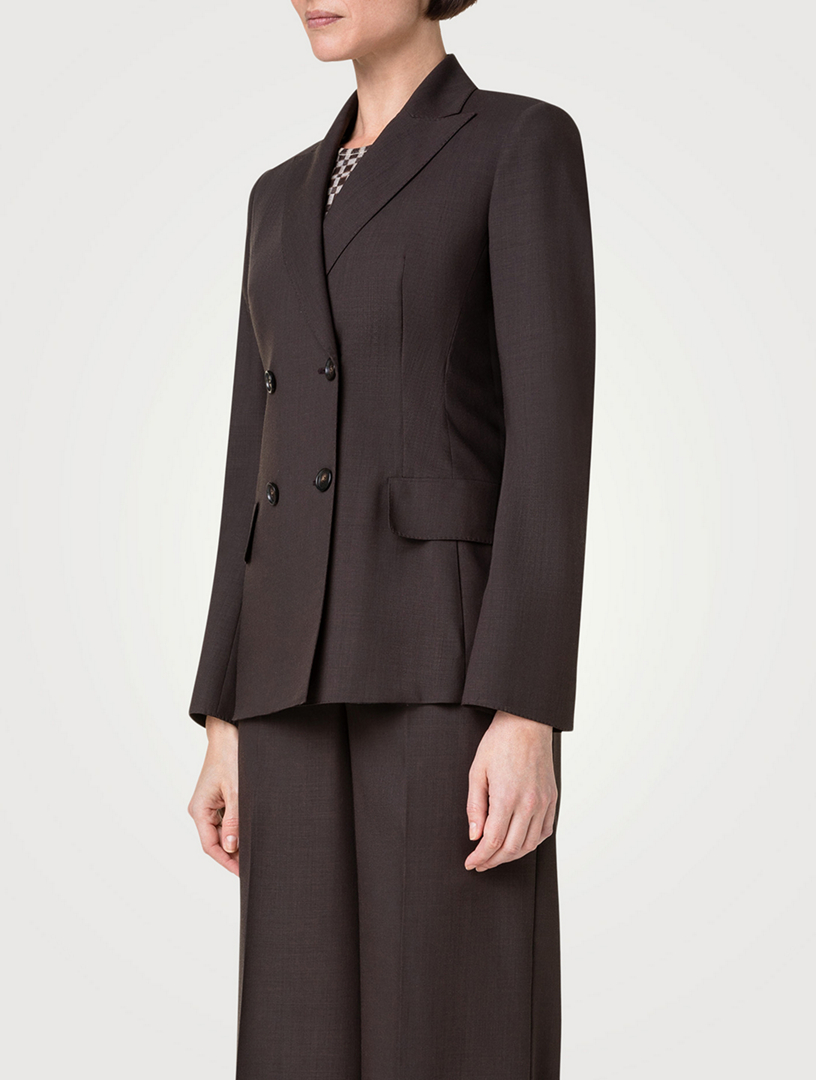 AKRIS Gala Cool Wool Double-Breasted Blazer | Holt Renfrew