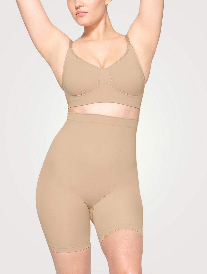 SKIMS, Seamless Sculpt Butt Enhancing Shorts, CLAY, Women