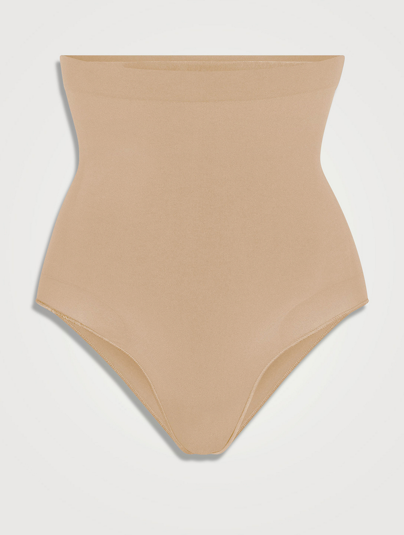 SKIMS SCULPTING MID WAIST BRIEF, CLAY on Marmalade