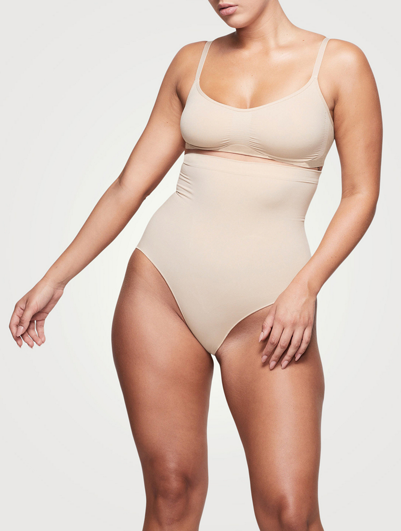Track Everyday Sculpt High Waisted Thong - Clay - XXS at Skims