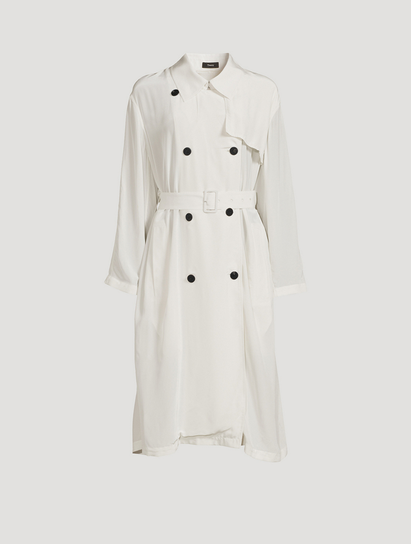 THEORY Double-Breasted Trench Coat | Holt Renfrew