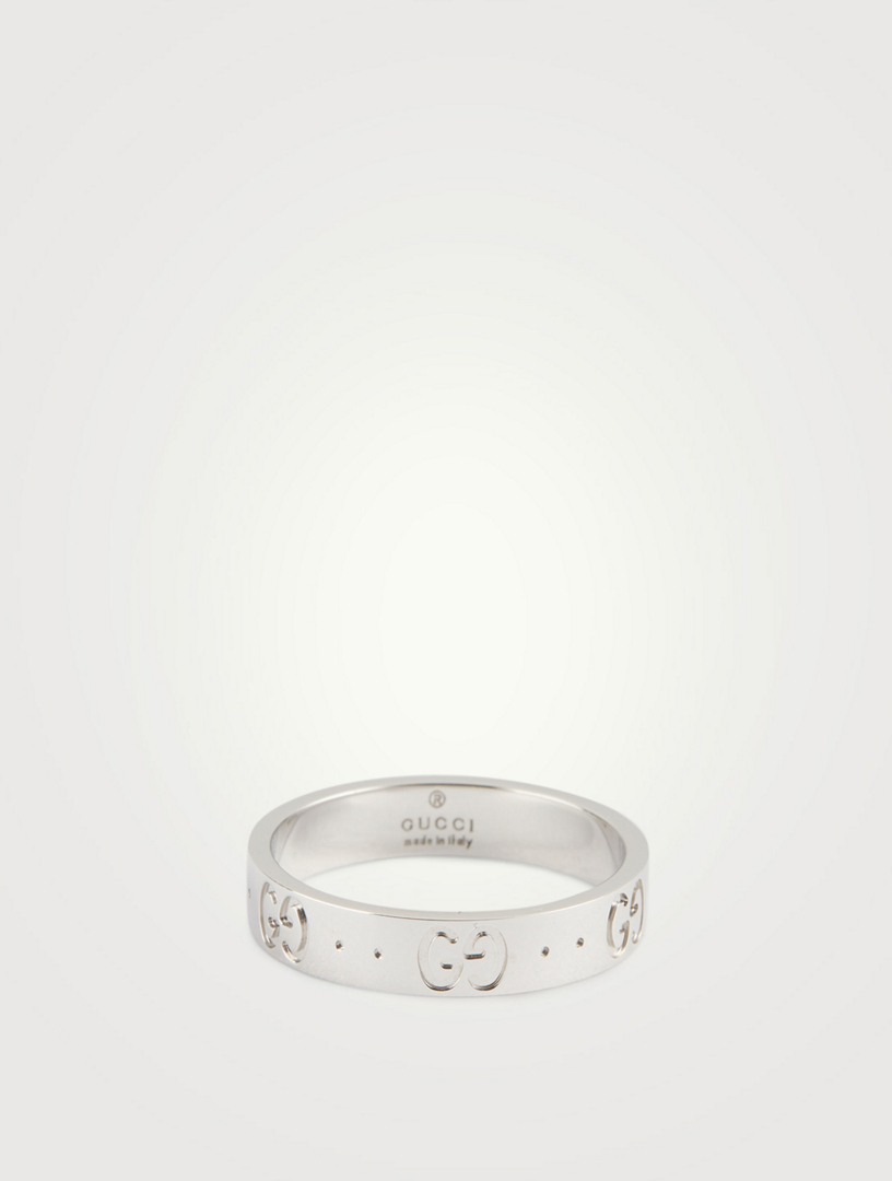 Icon 18K White Gold Ring