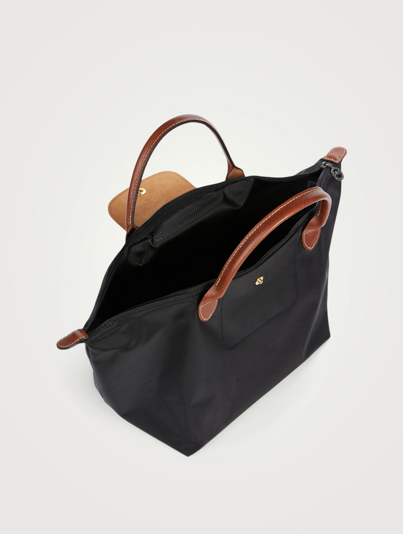 Longchamp black Medium Le Pliage Original Top-Handle Bag