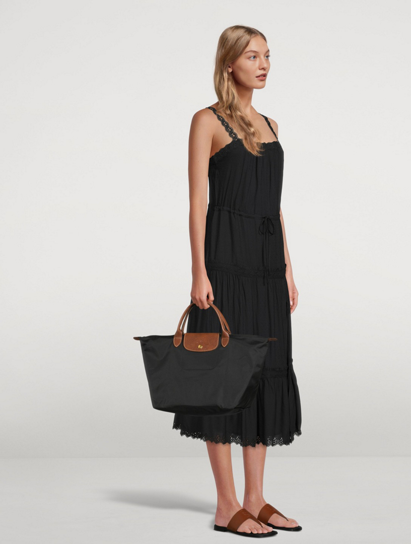 Longchamp Medium Le Pliage Shoulder Bag in Black