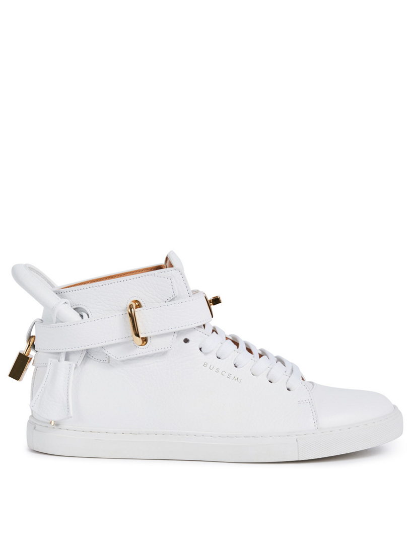 100MM Leather High Top Sneakers