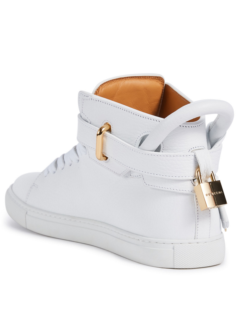 100MM Leather High Top Sneakers