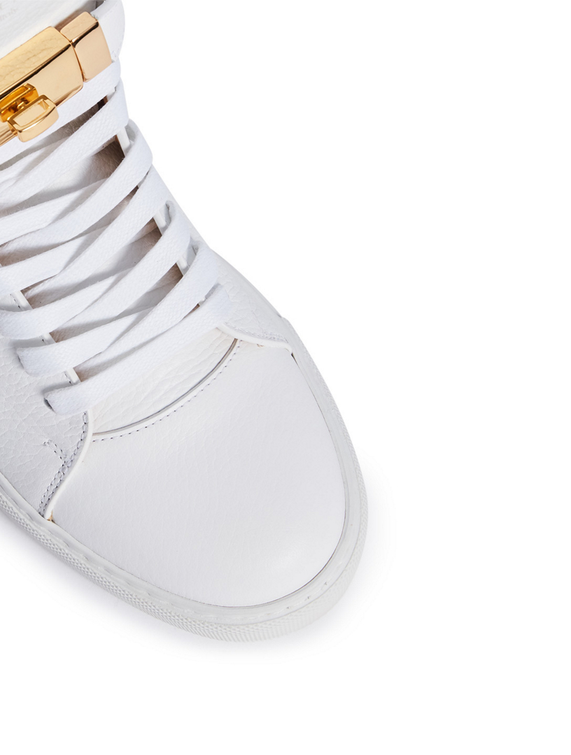 100MM Leather High Top Sneakers