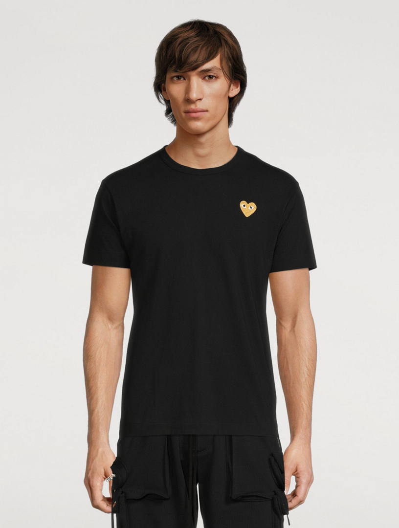 Cotton T-Shirt With Gold Heart