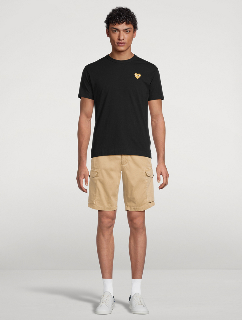 COMME DES GARÇONS PLAY Cotton T-Shirt With Gold Heart | Holt Renfrew