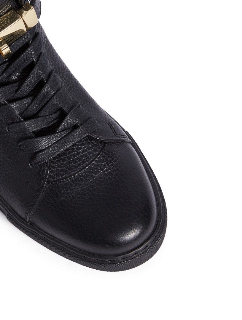 100MM Padlock Leather High-Top Sneakers