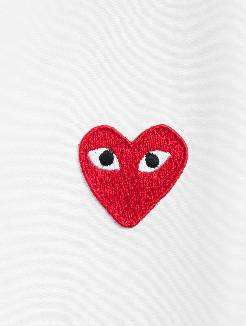 Simone white embroidered heart