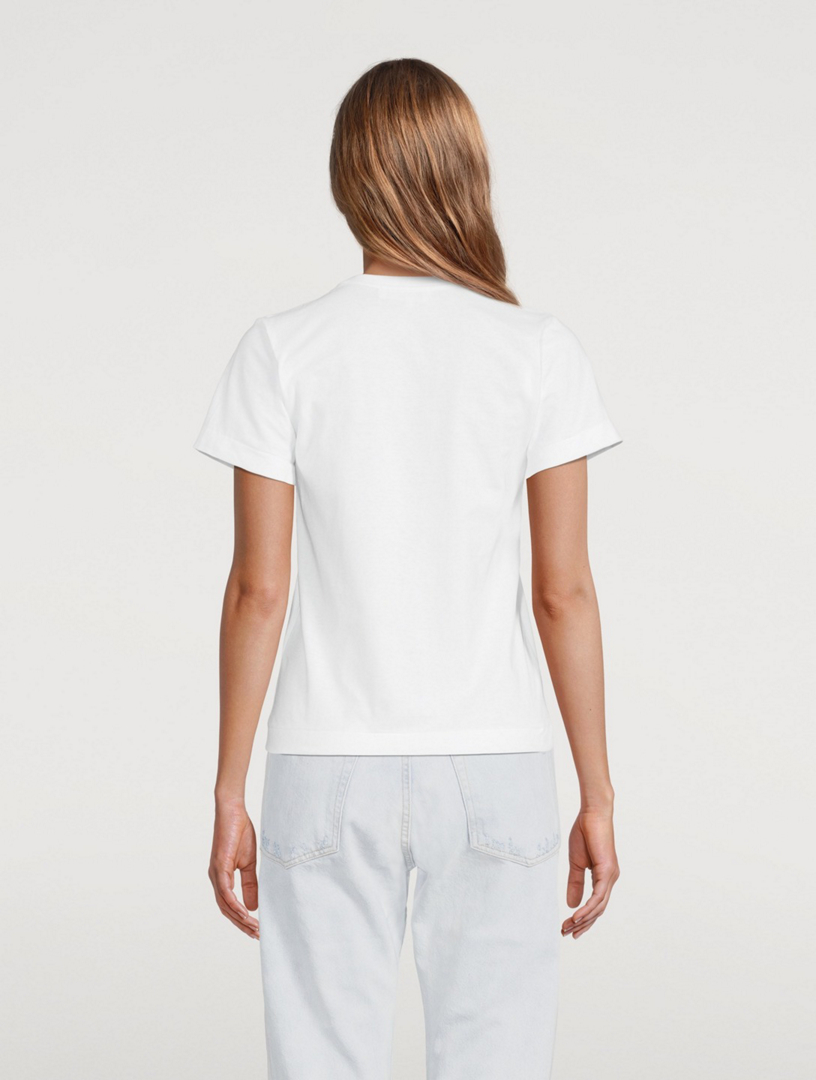 COMME DES GARÇONS PLAY Cotton T-Shirt With Skinny Heart | Holt Renfrew