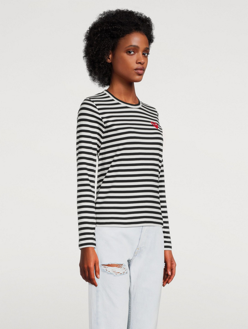 Comme des garcon outlet long sleeve striped