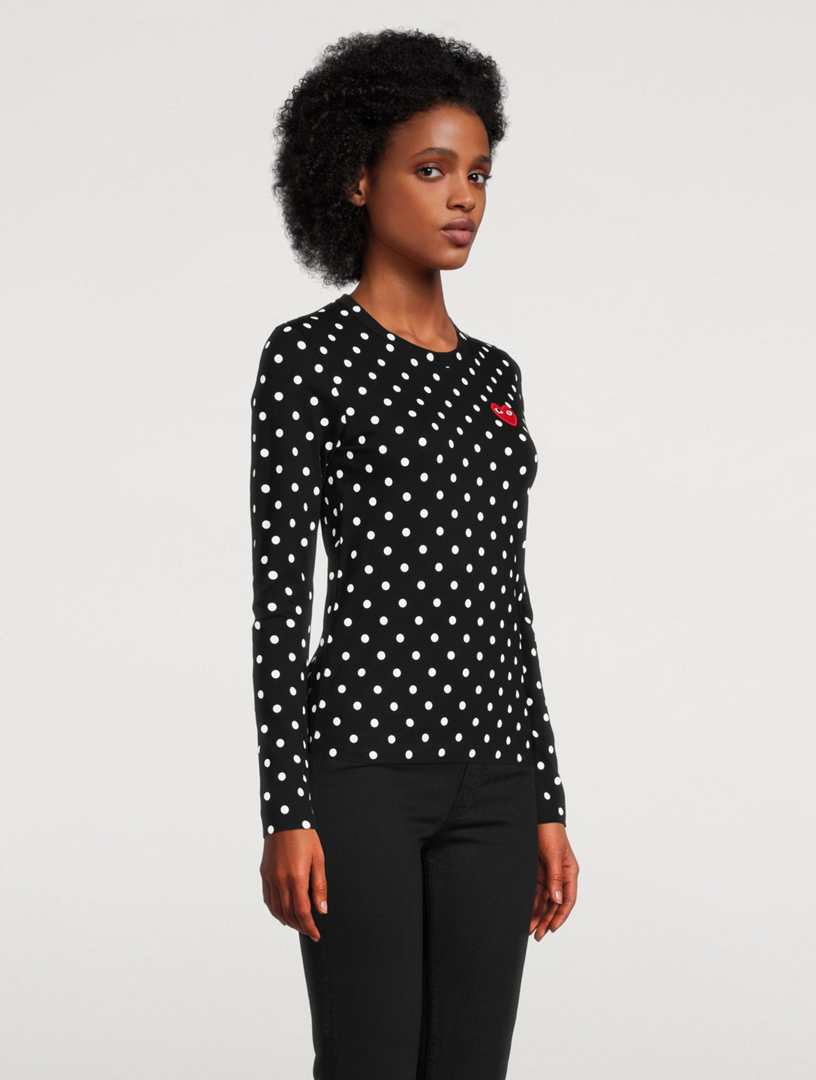 Comme des garcons 2024 play polka dot t-shirt