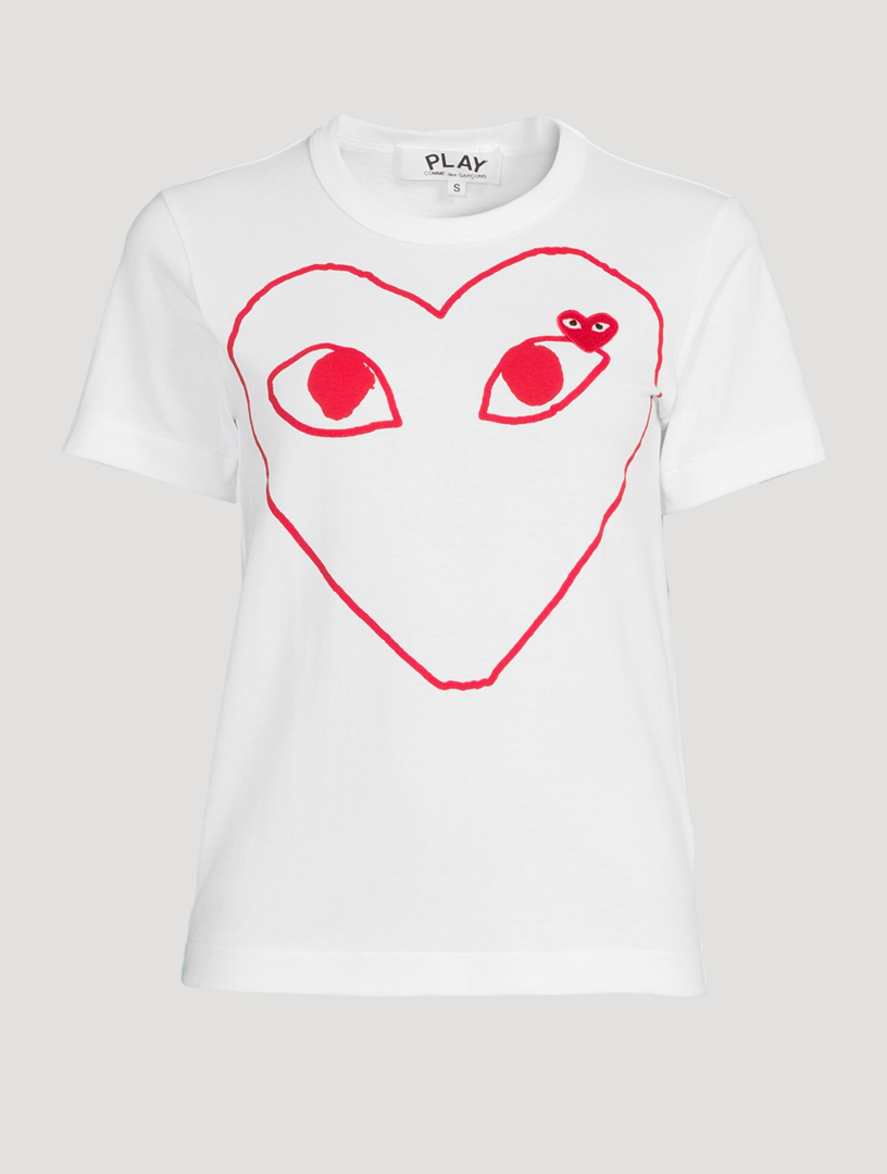 Cdg play hotsell womens shirt