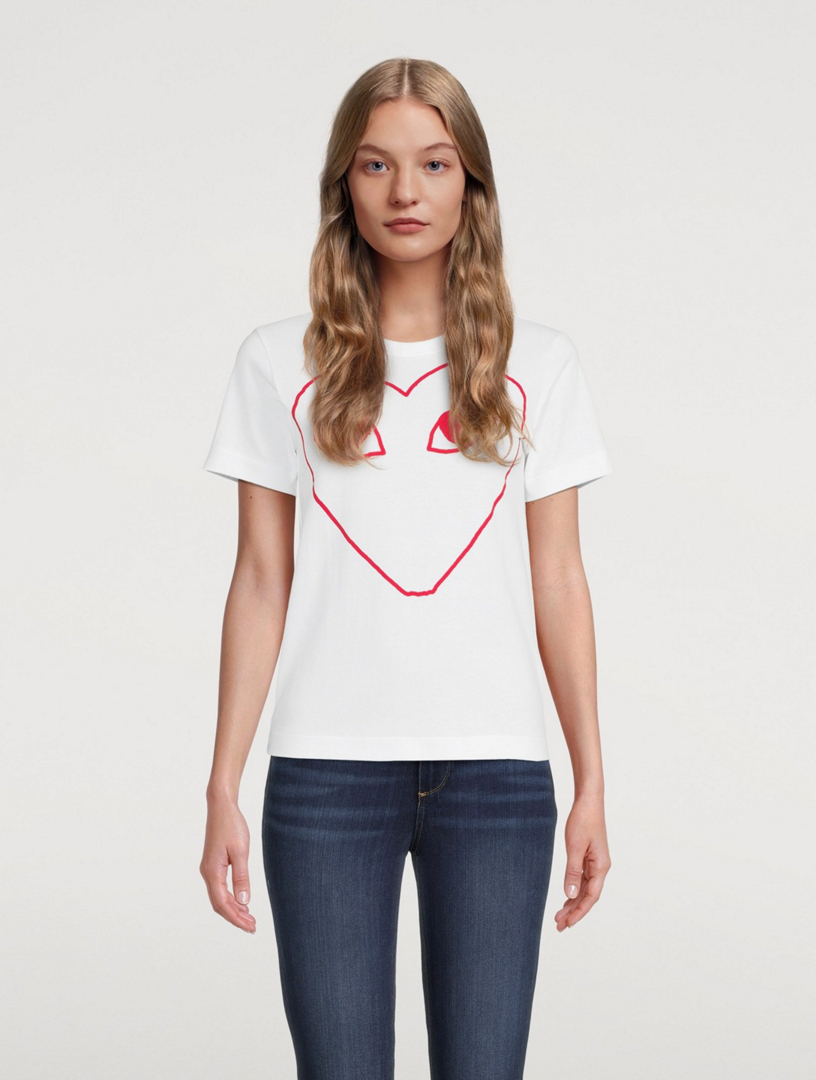 Cdg play shop womens shirt