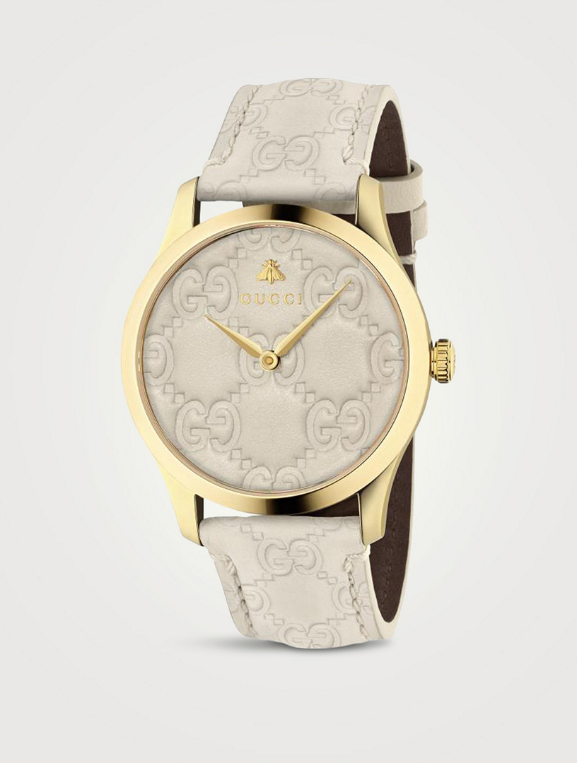 GUCCI G Timeless Leather Strap Watch Holt Renfrew