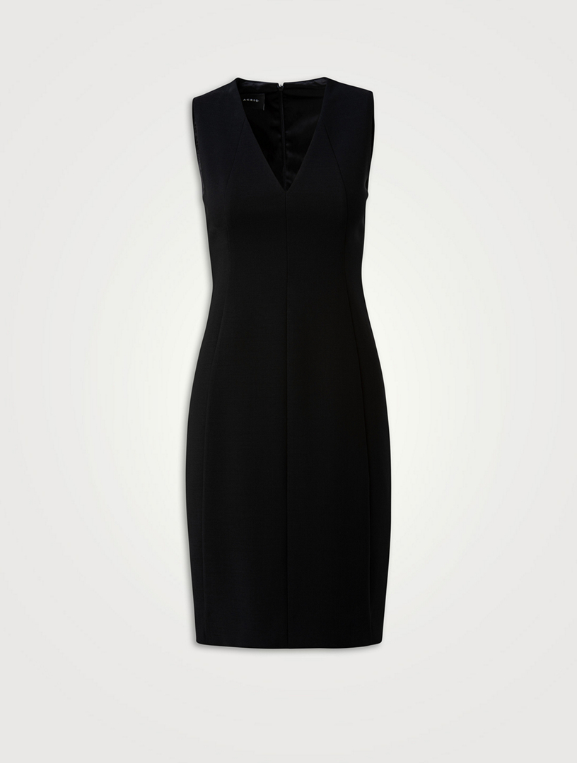 Double-Face Wool Sheath Dress