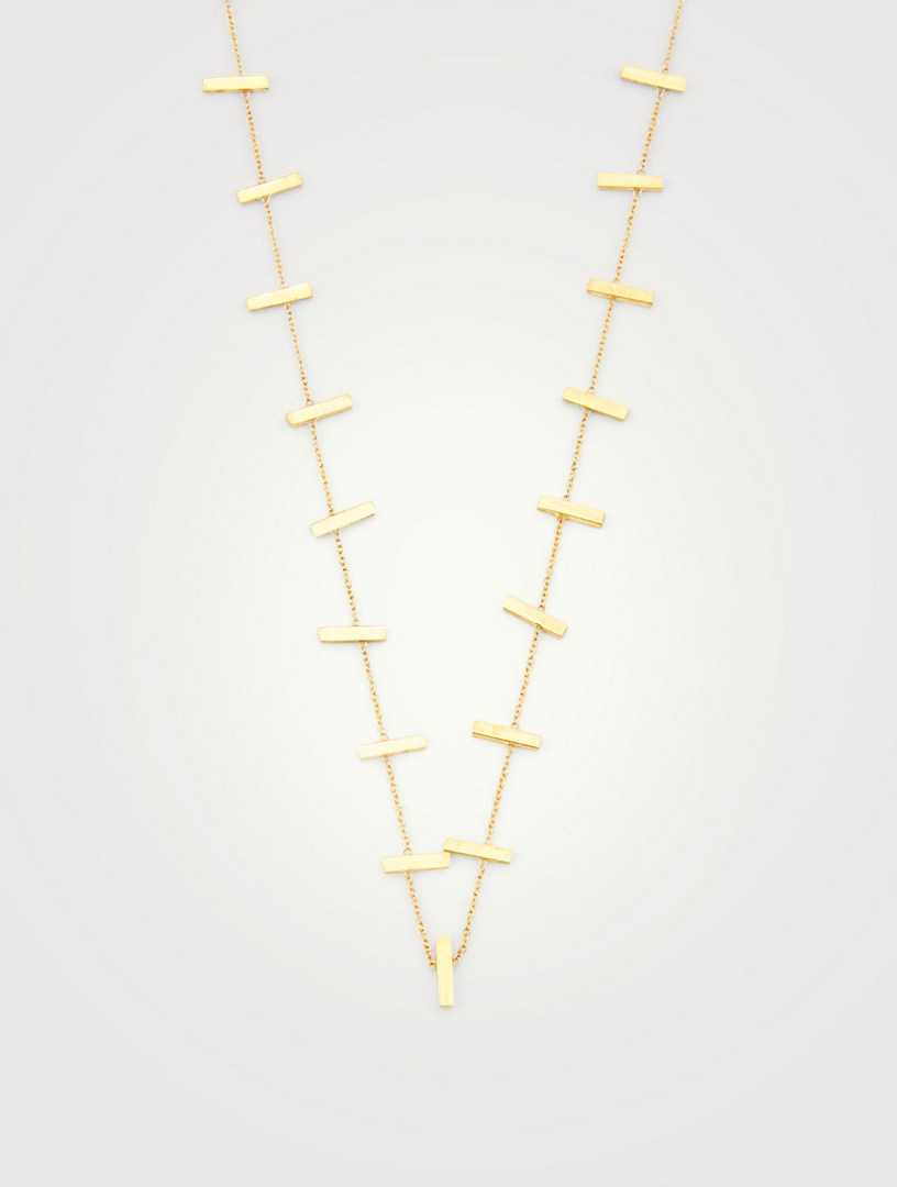 JENNIFER MEYER Gold Cross Bar Necklace Holt Renfrew