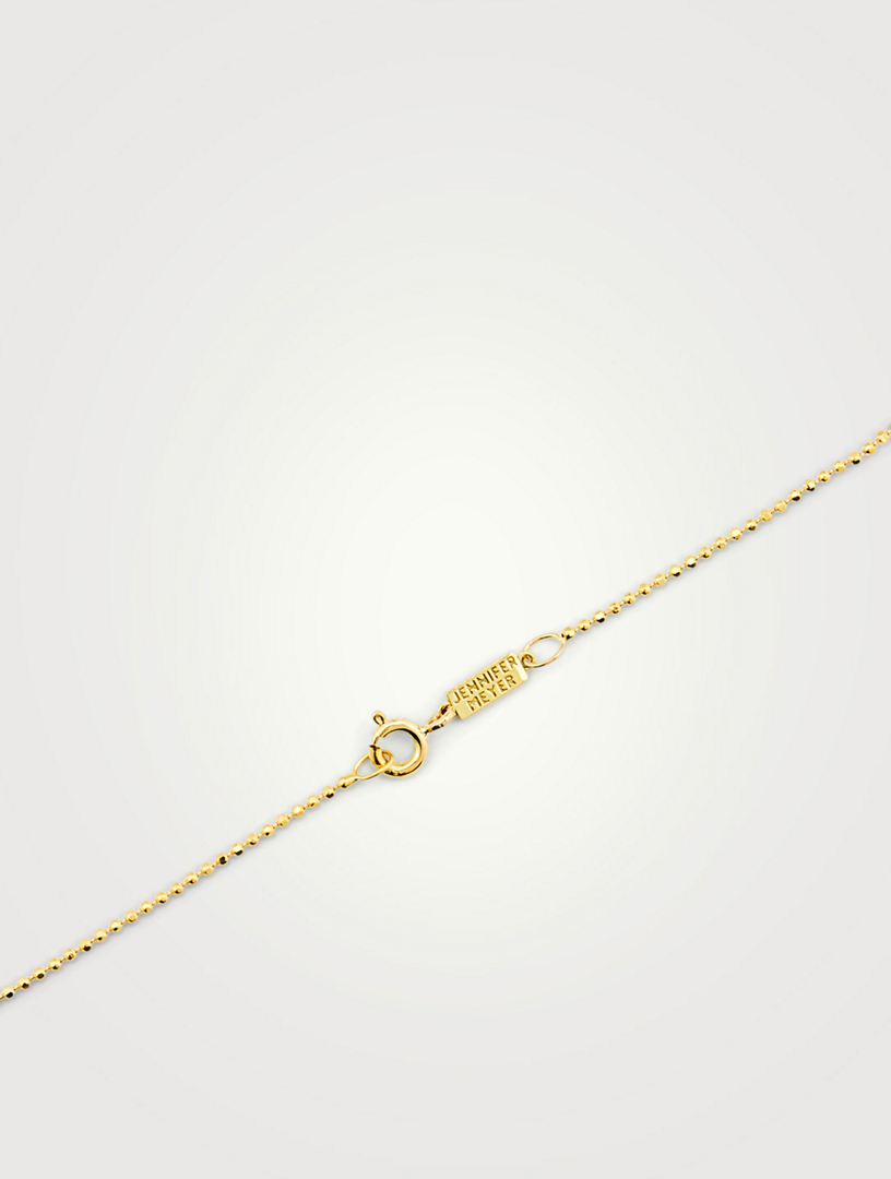 JENNIFER MEYER 18K Gold Good Luck Necklace With Diamonds Holt