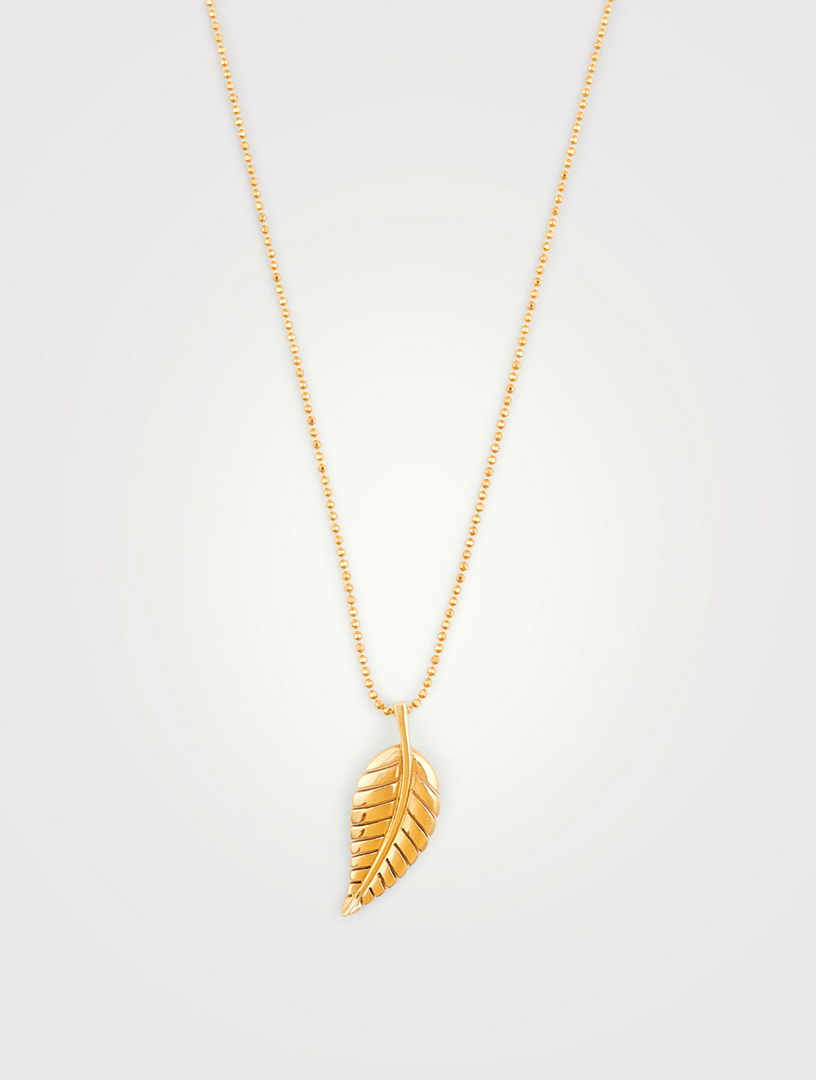 Gold Small Leaf Necklace