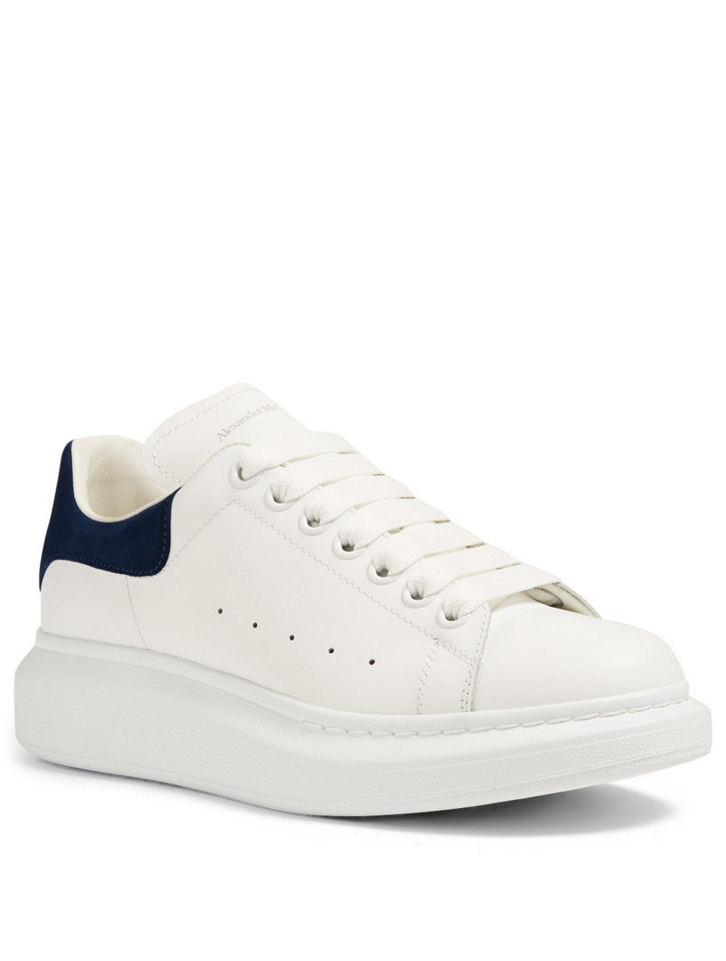 Alexander McQueen White Leather with Metallic Gold Leather Trim Platform  Sneakers Size 38 Alexander McQueen