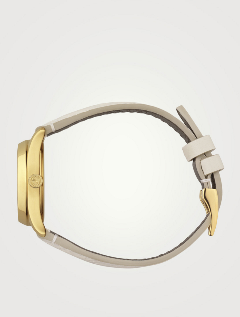 G-Timeless Leather Strap Watch