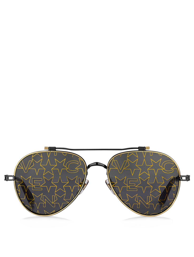 Givenchy metal aviator sunglasses sales