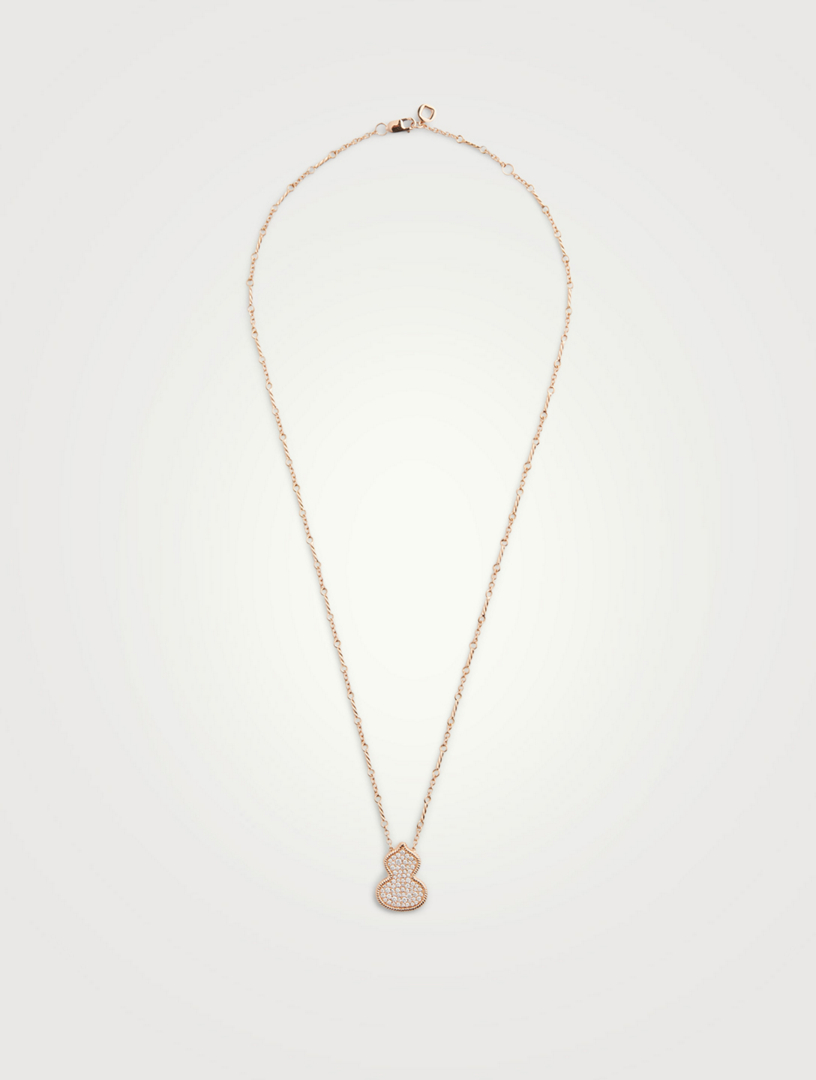 Wulu 18K Rose Gold Necklace With Diamonds
