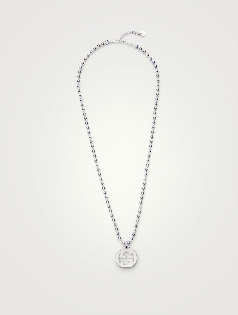 GUCCI Interlocking G Sterling Silver Pendant Necklace Holt Renfrew