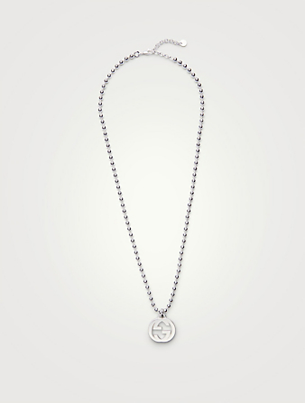 GUCCI Interlocking G Sterling Silver Pendant Necklace | Holt Renfrew