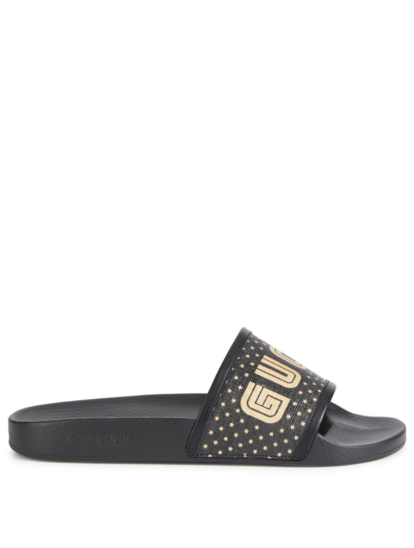 Gucci black cheap pursuit pool slides