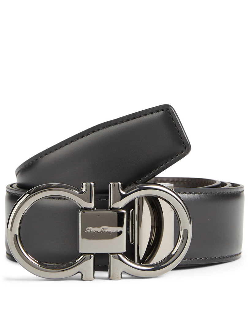 Salvatore Ferragamo Reversable Gancini Buckle Leather Belt