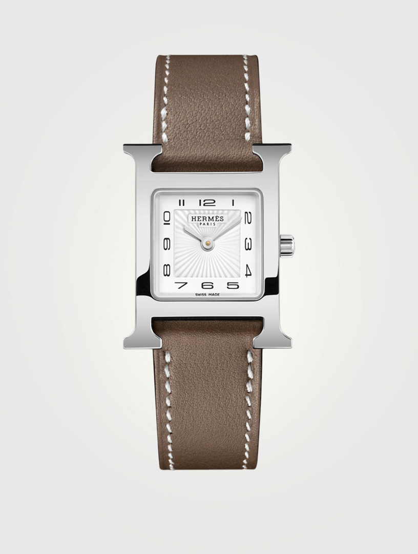 HERMES Heure H PM Single Tour Leather Strap Watch 21 x 21mm Holt Renfrew