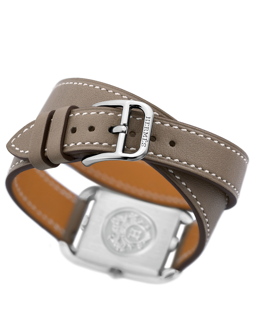 Small Cape Cod Steel Leather Strap Watch