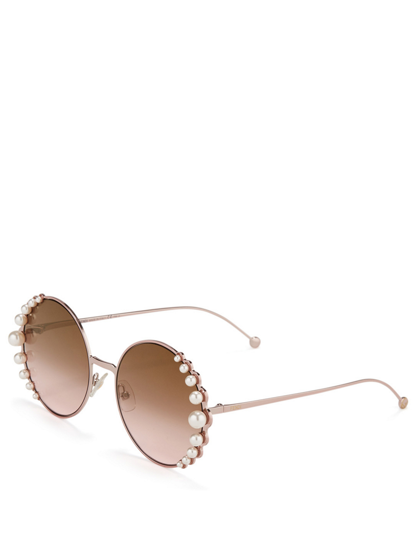 Fendi round sunglasses with pearls hotsell