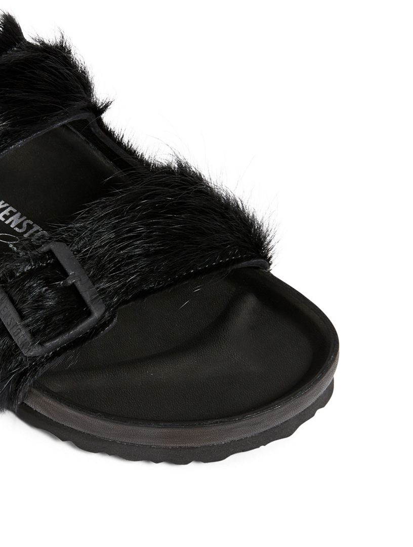靴 Rick Owens X Birkenstock Arizona Sandals Rick Owens Arizona Leather Creased Metallic Gold | BIRKENSTOCK