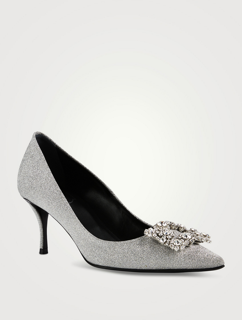 Flower Strass Glitter Pumps